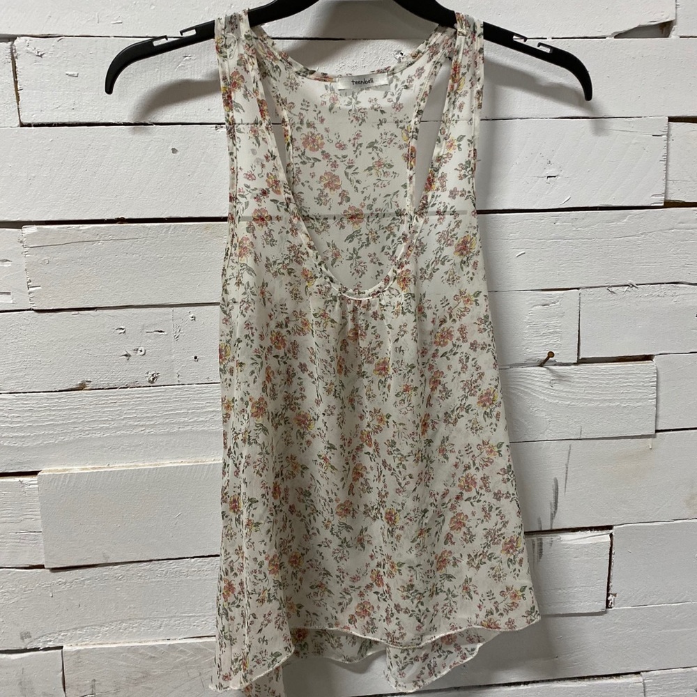Teenbell floral chiffon camisole. OS